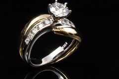 14k twotone diamond ring