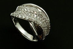 14kw pave' diamond ring