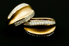 14ky diamond hoop earrings